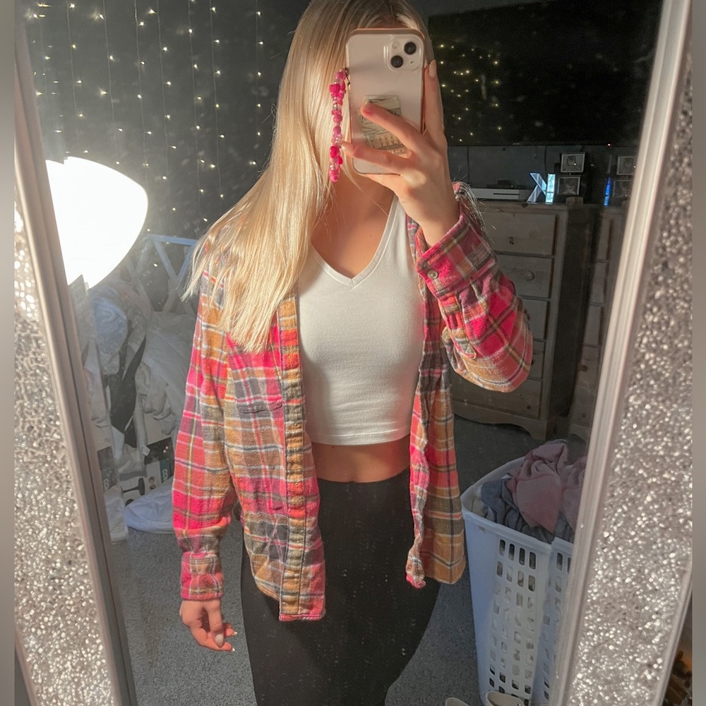 AE red and gold flannel